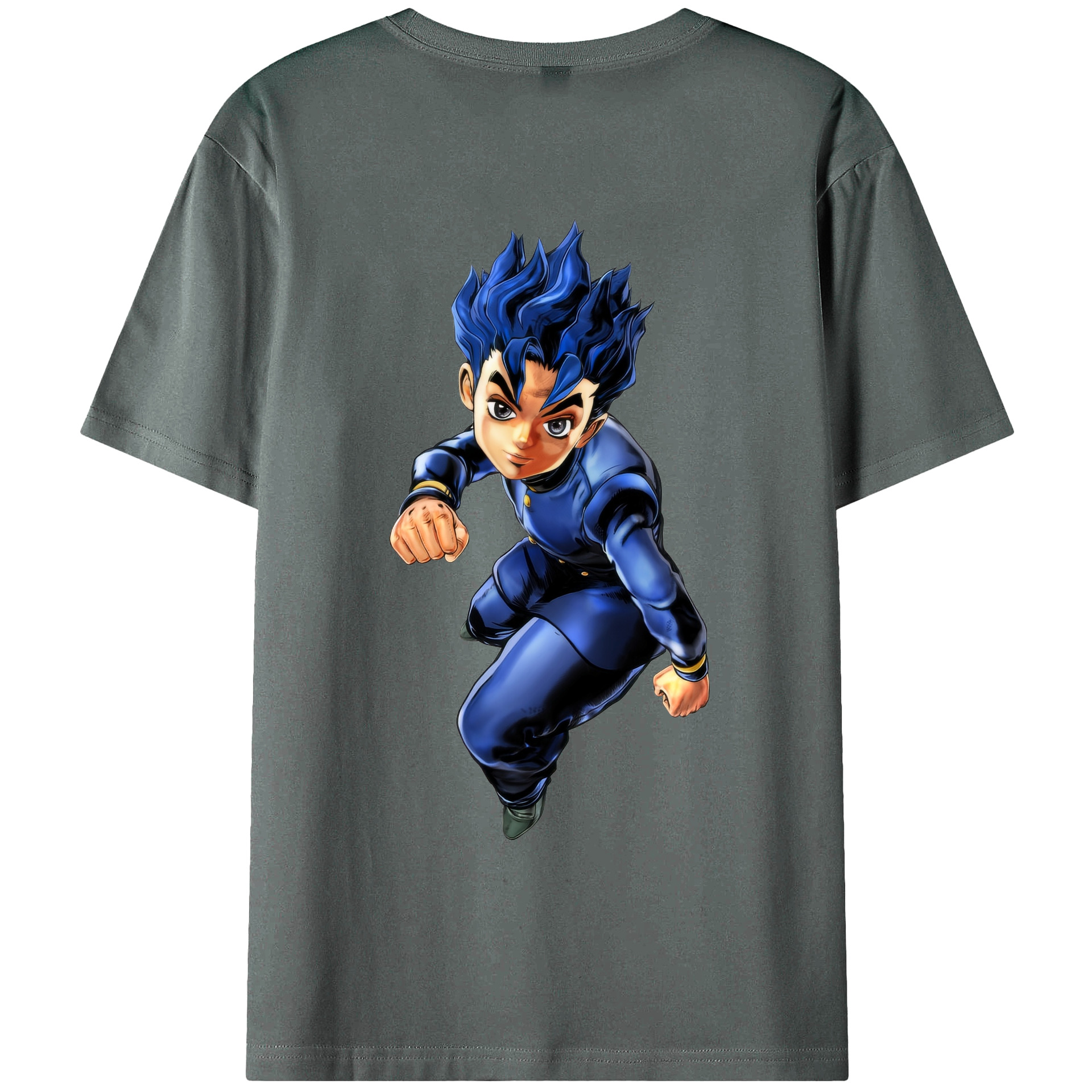（画像用） ジョジョの奇妙な冒険 広瀨康一 JoJo's Bizarre Adventure Hirose Koichi 綿100％ メンズ半袖Tシャツ（バックプリント） 通気性